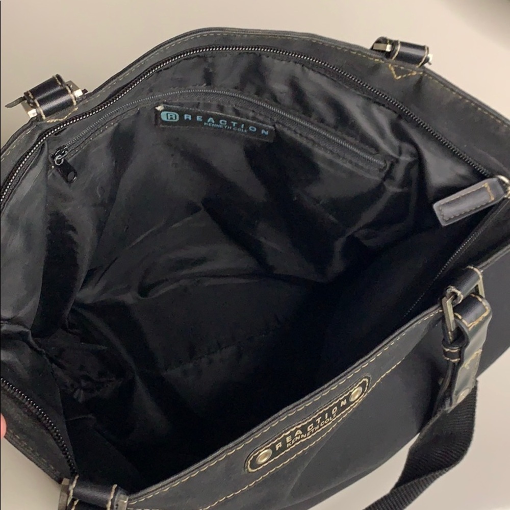 Reaction Kenneth Cole tote black shoulder tote bag unisex - Picture 7 of 9